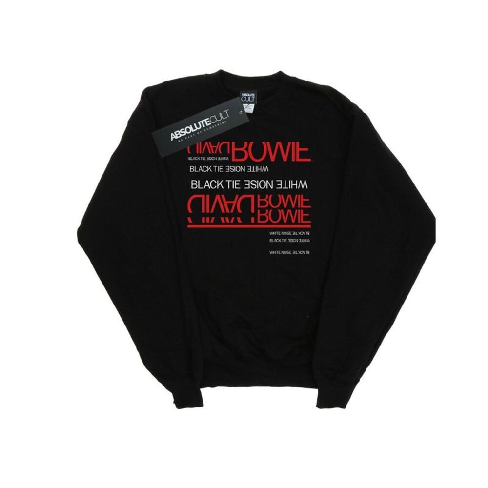 David Bowie Mens Black Tie White Noise Sweatshirt / Black